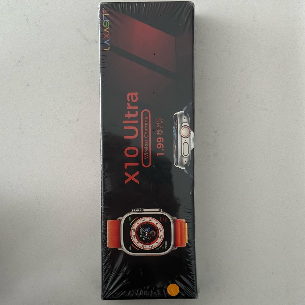 X10 Ultra Smartwatch with Orange Band
